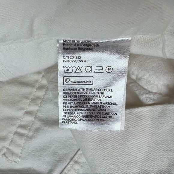 H&M Men’s Regular Fit Cream White Tapered Jeans Size 31x28 - Picture 8 of 8